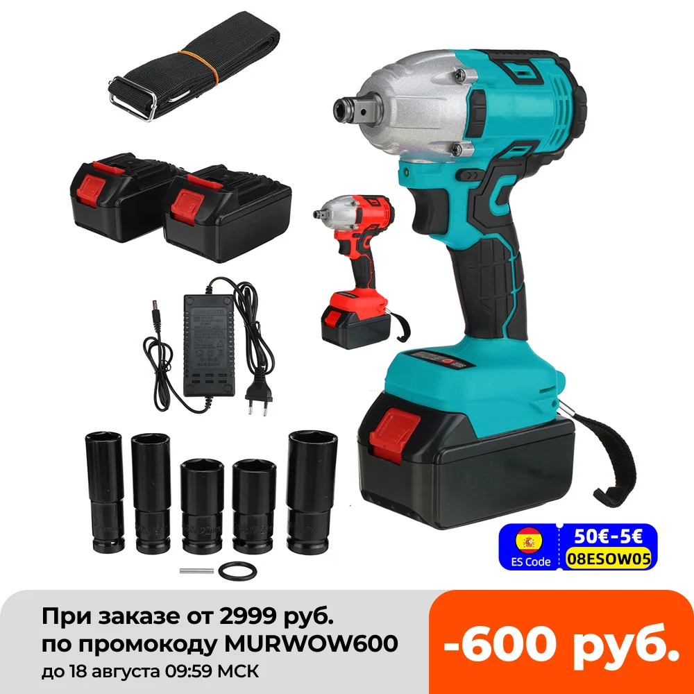 Беспроводной бесщеточный Электрический гайковерт 520N.m 388Vf ударный торцевой ключ