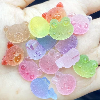 

10/20/50/pcs Lovely Soft rubber animal head flatback Art Decoration Charm DIY Scrapbooking Embellishment Accessories C03