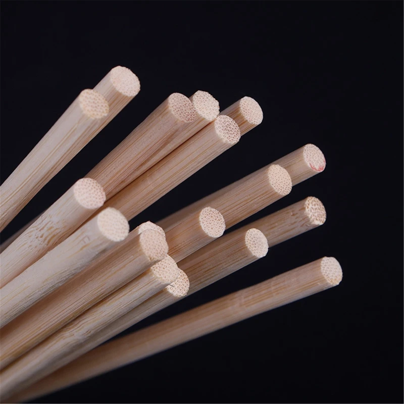 50Pcs Wooden Plants Grow Support Bamboo Sticks Garden Flower Support Stick Cane 85LA