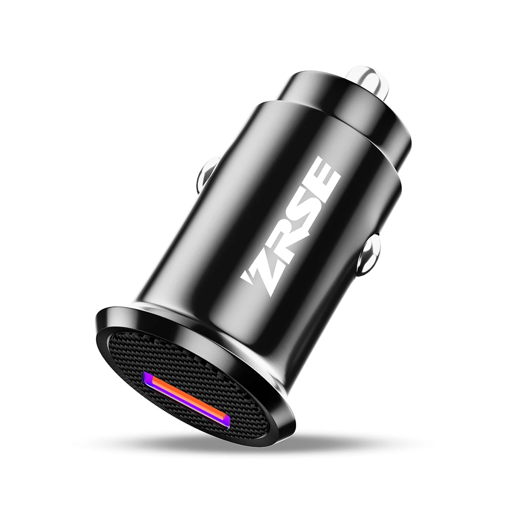 ZRSE USB Автомобильное зарядное устройство Quick Charge 3,0 Мини автомобильное usb-устройство для зарядки телефона для iPhone samsung huawei Xiaomi QC3.0 быстрая мобильная автомобильная зарядка - Plug Type: Black