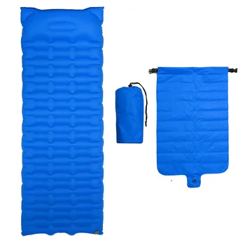 

Outdoor Inflatable Cushion Sleeping Bag Mat Fast Filling Air Moistureproof Camping Mat With Pillow Sleeping Pad