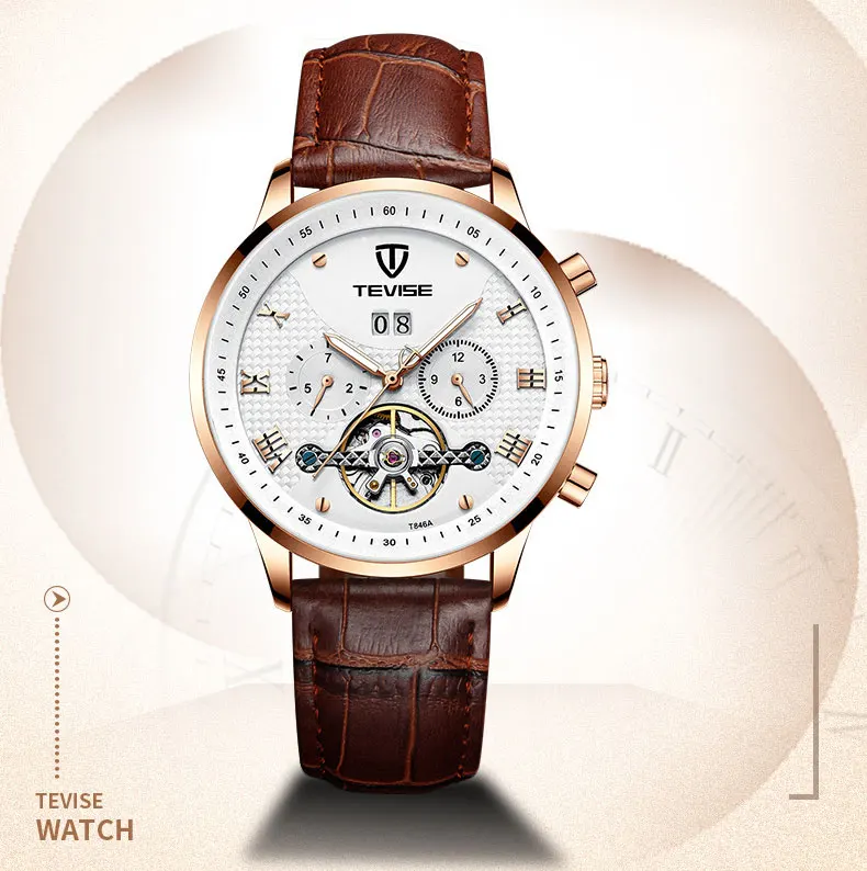 Tevise мужские полые часы Tourbillon автоматические механические часы Лидирующий бренд самообмотки мужские наручные часы мужские Relogio Masculino