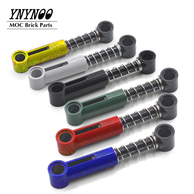 10Pcs/Lot High-Tech Steering Shock Absorber 6.5L with Soft Spring MOC Building Blocks Brick Parts DIY Toys Compatible with 76138 1