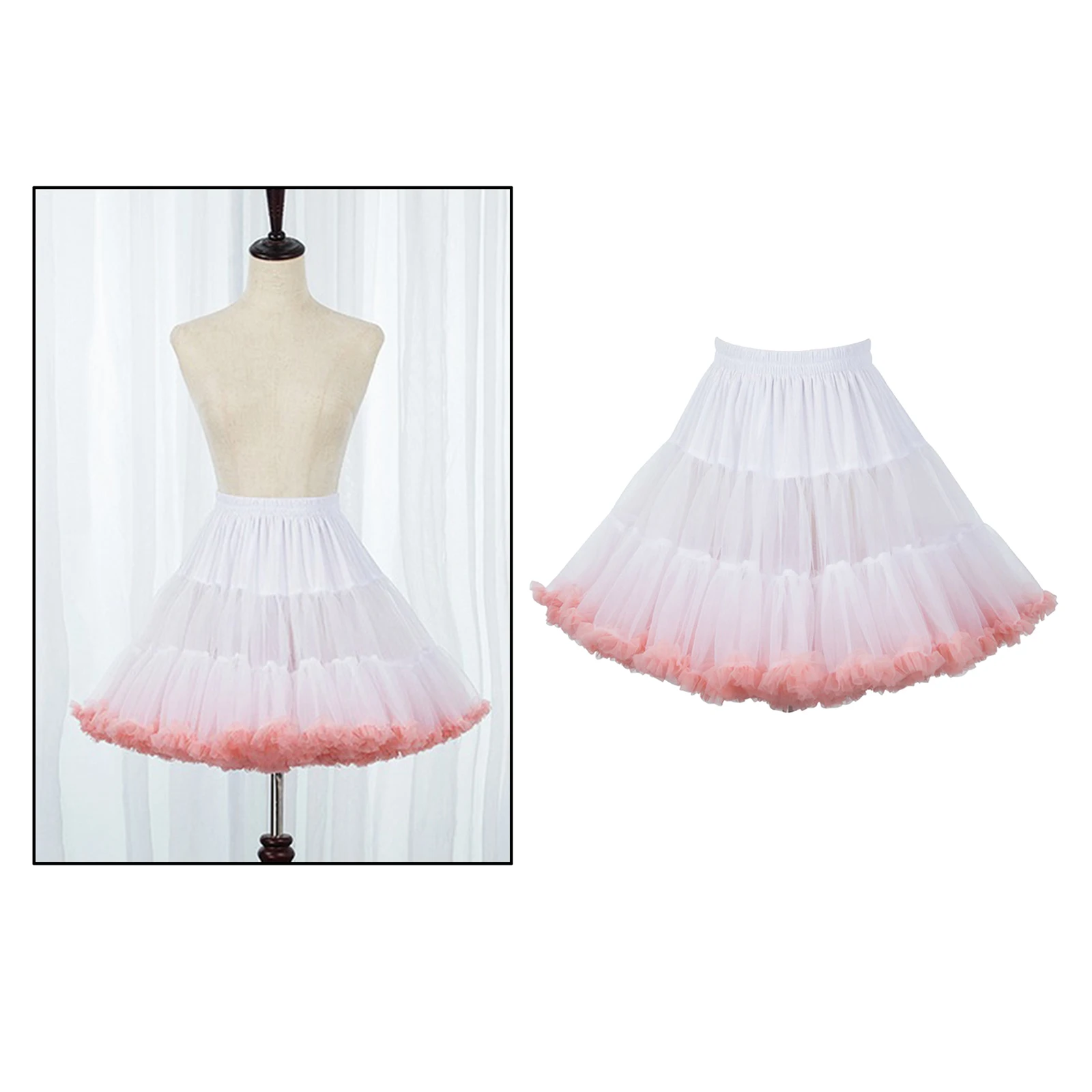 Women's Lady Girls Petticoat Skirts Crinoline Slip Tutu Underskirt  Dress