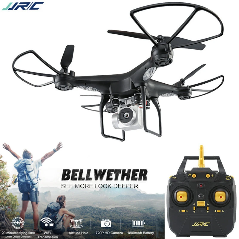 Jjrc H68 Радиоуправляемый Дрон Квадрокоптер Дроны с камерой Hd 720p Wifi Fpv Квадрокоптер удерживающий высоту Безголовый режим Дрон 20 минут время полета