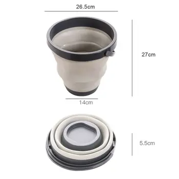 

Fashion Folding Buckets Durable Plastic Reusable Collapsible Bucket Home Kitchen Bathroom Accessories Water Carrier 10-15L Hot