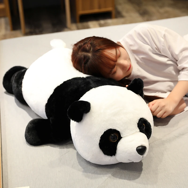 Большие Животные панда кукла плюшевые игрушки милый мультфильм панды Спящая Подушка Медведь для девочки подарок украшение 35 дюймов 90 см DY50575
