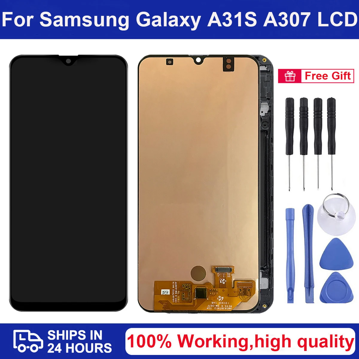 6.4&quot OLED With Frame LCD For Samsung Galaxy A30S A307 SM-A307F A307FN A307G A307GN A30s Display Touch Screen Digitizer Assembly |