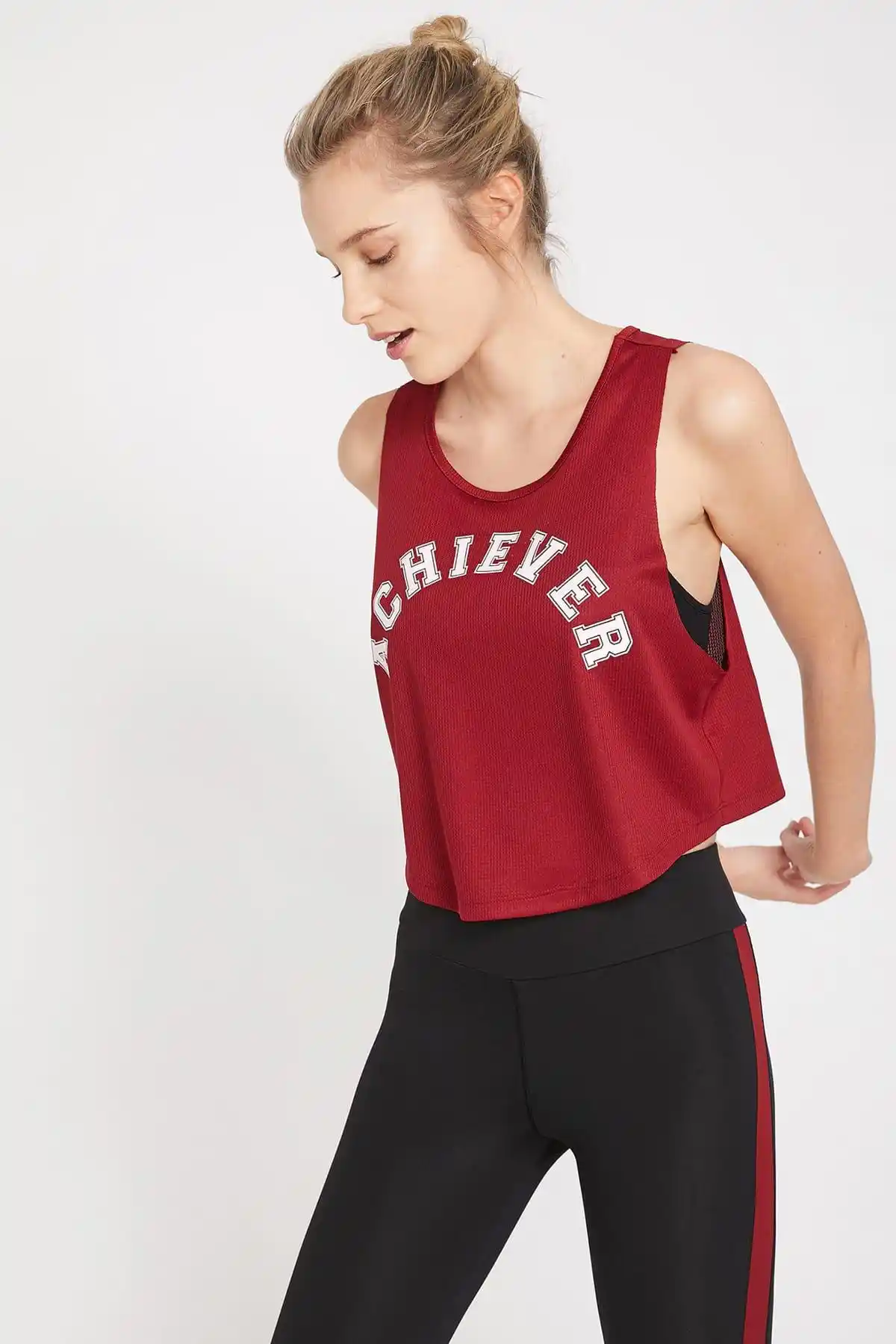 koton women burgundy athlete 9yak32380nk