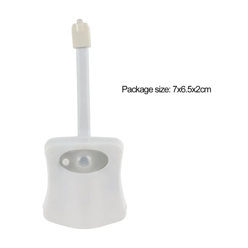 Умный светодиодный датчик движения человека, активированный ночной Светильник для туалета, ванная комната с 8 цветными лампами для сиденья унитаза, автоматический сенсорный светильник для сидения
