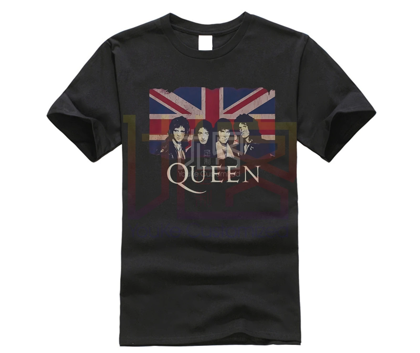 Atravesar autopista terraza Licencia de la reina UNION JACK quemar T camisa FREDDIE MERCURY.|Camisetas|  - AliExpress