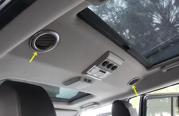 

For Land Rover LR4 Discovery 4 2010-2015 ABS Chrome Car Interior Roof A/C Air Vent Outlet Ring Decoration Cover Trim 2PCS