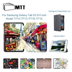 Мультфильм котенок PU кожаный чехол для samsung Galaxy Tab S2 8,0 T710 T715 T713 T719 8 ''Tablet case для samsung Tab S2 8,0 чехол
