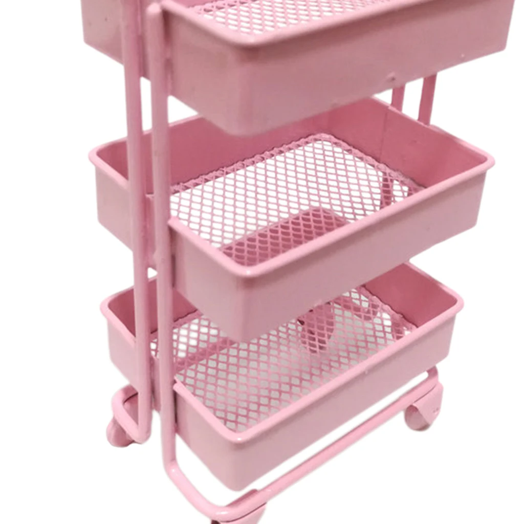 1:12 Dollhouse Miniature Furniture Shelf Bookshelf With Wheels Storage Display Rack Dollhouse Furniture Accessories