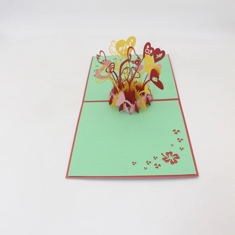  3D Handmade Mix Color Heart Lover Cluster Paper Invitation Greeting Cards Wedding Party PostCard Va - 4.00042E+12