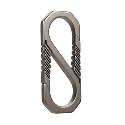 69HD Durable Titanium Alloy Keychain Car Key Holder Outdoor Carabiner Spring Snap Hook Clip Backpack Buckle