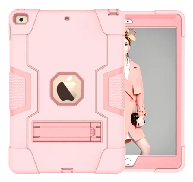 Pink Тяжелый Ударопрочный силиконовый защитный чехол для iPad 10,2 7th Gen A2198 A2200 A2232 10," планшет Funda Capa чехол для детей+ пленка+ ручка - Цвет: Pink