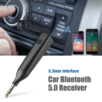 

Car Bluetooth Adapter Car Bluetooth Receiver Portable Bluetooth Receiver Handsfree AUX BT5.0 3.5mm Mini