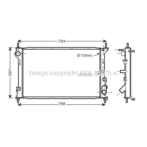 Радиатор FORD TRANSIT CONNECT 1.8TD 02 AVA QUALITY COOLING FDA24