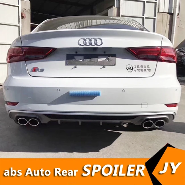 For Audi A3 S3 Body Kit Spoiler 20172019 For Audi A3 Pt Abs Rear Lip