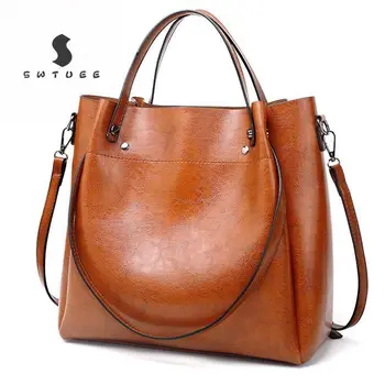 

Brand Fashion PU Leather Women Shoulder Bag Ladies Tote Designer Handbag High Quality Messenge Bag Larger Solid Top-Handle Bags