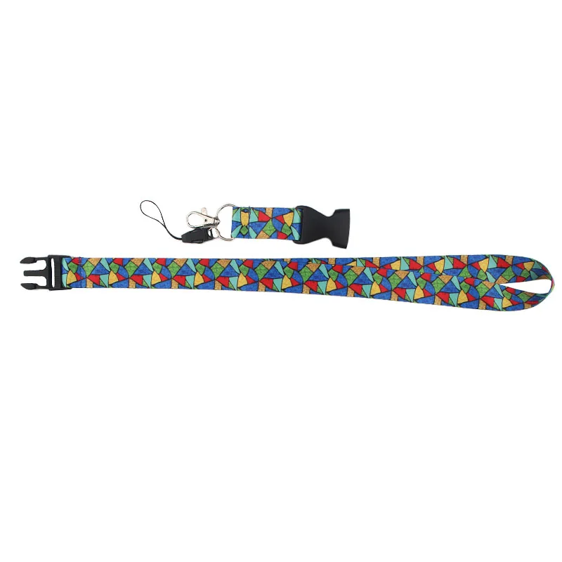 P3982 Dongmanli Colorful Keychain Lanyards Id Badge Holder ID Card Pass Gym Mobile Phone USB Badge Holder Key Strap
