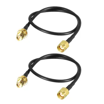 

uxcell Antenna Extension Cable RP-SMA Male to RP-SMA Female Low Loss RG174 12 inch 2pcs
