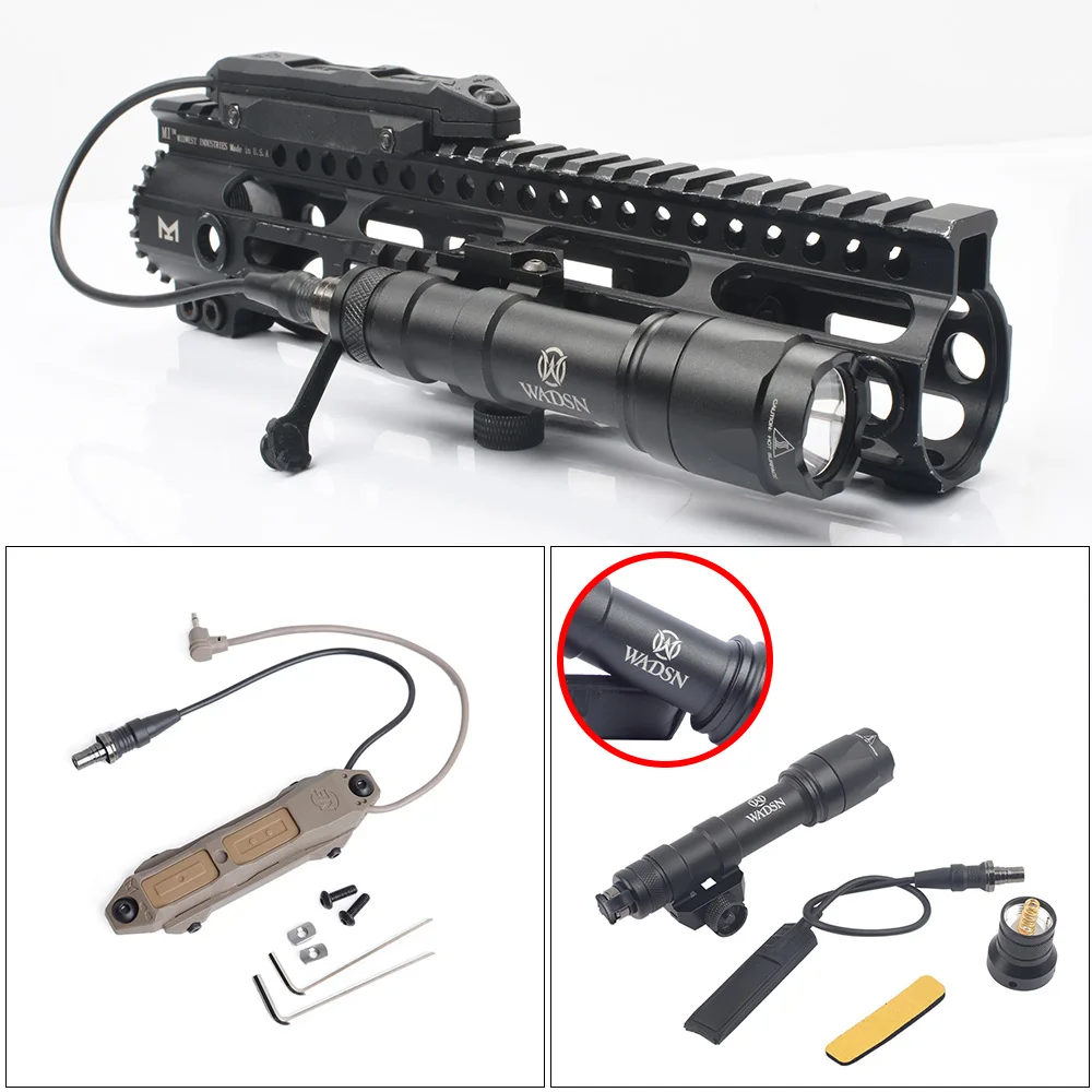 Surefir Воздушный пистолет M600 M600C светодиодный фонарик 340 люмен дистанционный переключатель давления двойная кнопка охотничья тактика светодиодный M3X аксессуары - Цвет: NE04040DE-072BK(WD)