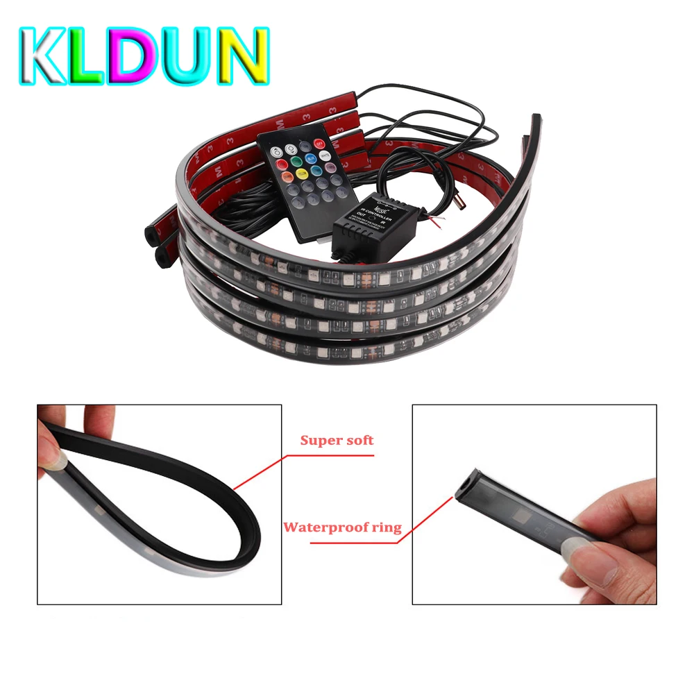 

Chassis Strip Bar Ambient Light Car Bottom Atmosphere Lamp Remote Control Decorative Auto Styling Accessories RGB Led Neon 12v