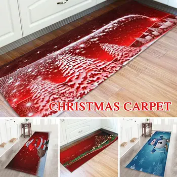 

Floor Rug Santa Claus Multi-Pattern Pad Ornament Festival Xmas Colorful Carpet Home Decor Cartoon Soft Doormat Christmas Mat
