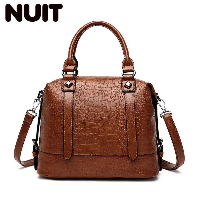 Новинка, женская сумка, коричневые роскошные сумки, женские сумки, дизайнерские сумки с высокой вместительностью, сумки через плечо для женщин, сумка-тоут - Цвет: Brown