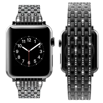 

stylus Rhinestone Diamond Watch Bands Stainless Steel Bracelet Strap for Apple Watch Bands 38mm 40mm 42mm 44mm series 1/2/3/4/5
