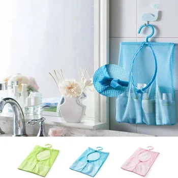 

3 Colors Optional Multi-function Space Saving Hanging Mesh Bags Sundries Clothes Storage Organizer Home Bathroom Kitchen Gadgets