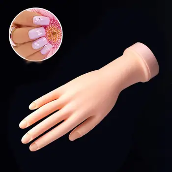 

Bendable Table Mount Soft Manicure Practice Model Nail Art Training Faux Hand Nail Art Fake Hand Training Display