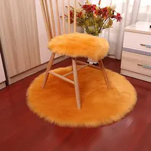 Sholisa лохматый пол коврики искусственный мех круглой формы 6 см ворс Пушистый Ковер для гостиной спальни Морской набор домашний декор