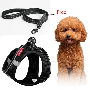 

Reflective Dog Vest Harness Air-Mesh Dog Harness Small Medium Pet Vest No-Pull Step-in Harness with Padded Vest