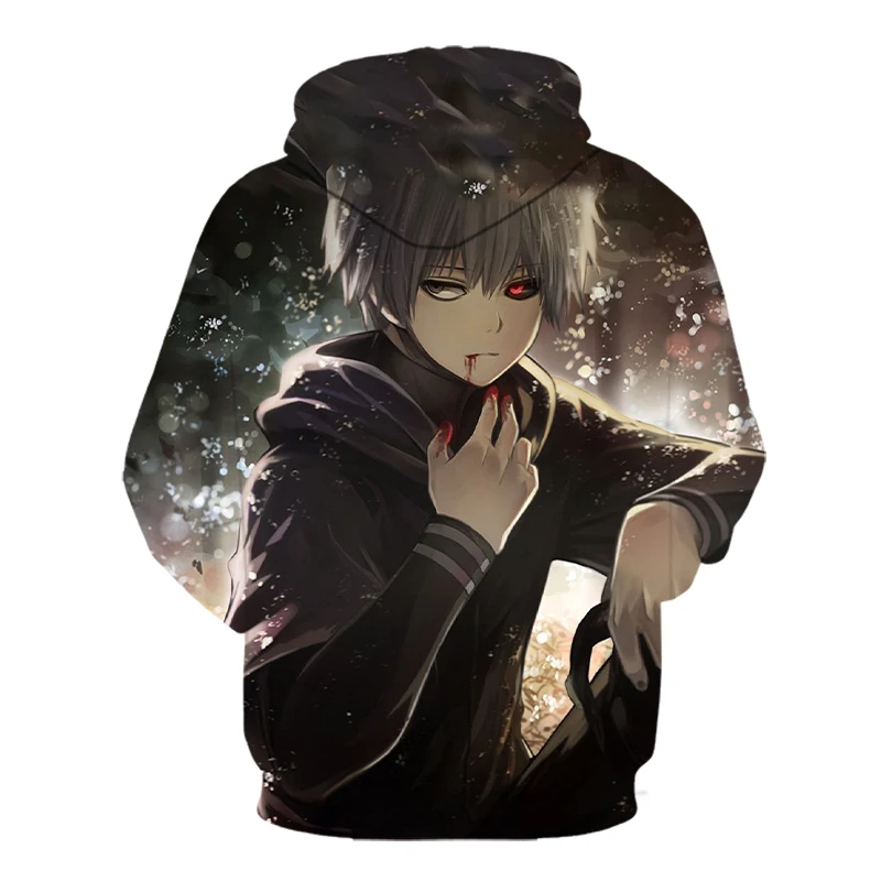 Толстовка Новинка 3d Аниме толстовки с капюшоном и принтом Tokyo Ghoul Uta крутой Повседневный пуловер Костюмы Для мужчин толстовки с капюшоном Для мужчин спортивная одежда