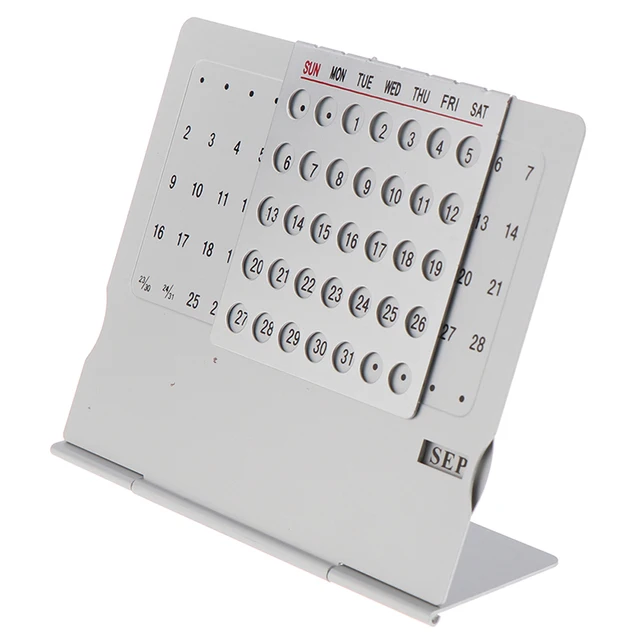 1PC New Metal Fabrication Perpetual Unique 100 Years Perpetual Calendar Office Supplies Montessori Toys  2022 New Year Gifts 1