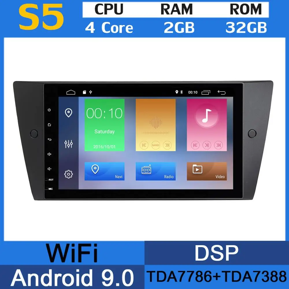 " Android 9,0 PX6 4G+ 64G Автомобильный мультимедийный плеер для BMW 3 серии 318i 320i 325i E90 E91 E92 E93 M3 стерео радио gps DSP CarPlay - Цвет: 4Core 2G RAM 32G