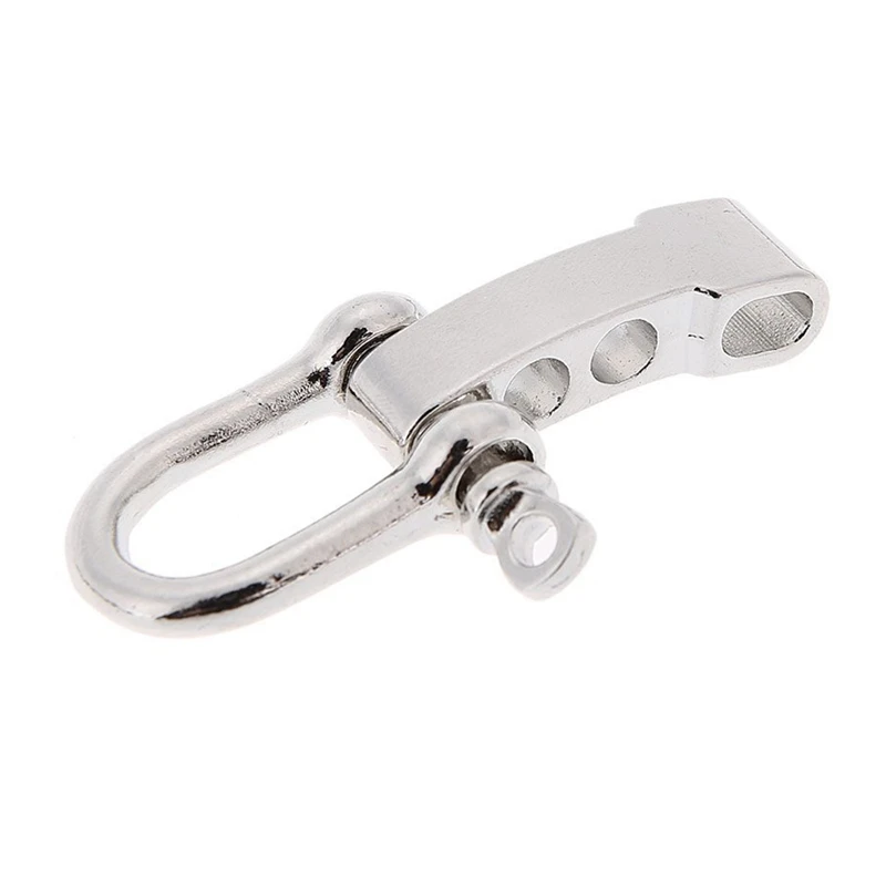 10 шт. U форма Нержавеющая сталь Регулируемая Якорная Скоба открытый веревка Para шнур браслет пряжка
