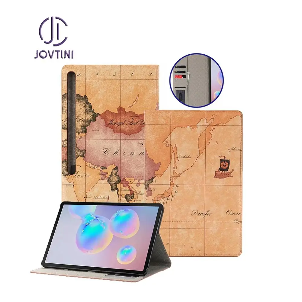 Чехол для samsung Galaxy Tab S6 10 5 T860 T865 SM-T860 SM-T865 2019 &quotс рисунком карты из искусственной