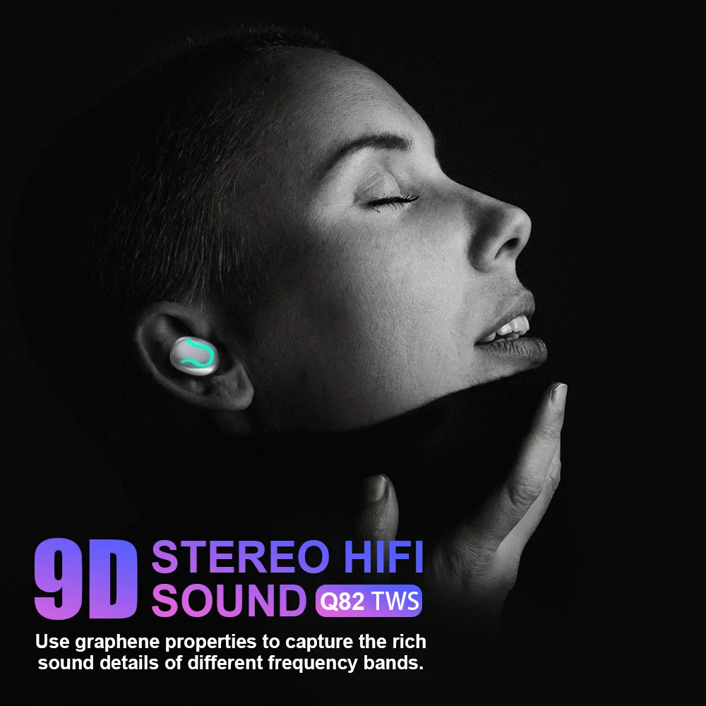 Wireless TWS Bluetooth 5 0 Earphone 9D Stereo IPX7 Waterproof Earbuds with LED Smart Power Bank Charging Box for iphone xiaomi