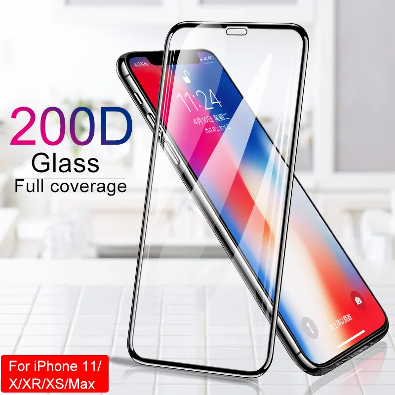 ZNP 200D Защитное стекло для iPhone X XS 6 6S 7 8 plus Защитное стекло для экрана для iPhone 11 Pro MAX XR X 7 8 Защита экрана