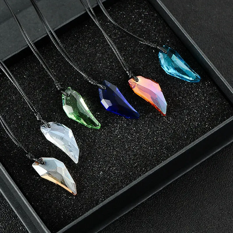 Men Wolf Tooth Necklace Crystal Natural Stone Pendant Women Jewelry fang tooth necklace,natural stone necklace