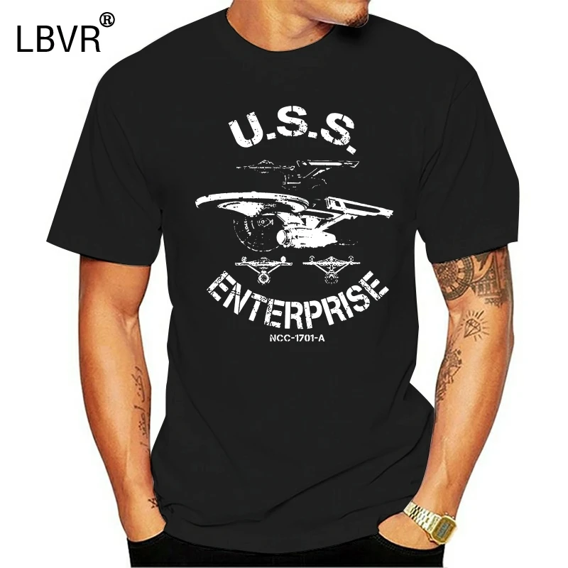Футболка с принтом Uss Enterprise Voyager Spock Raumschiff научная фантастика Ретро планеты 012859 |