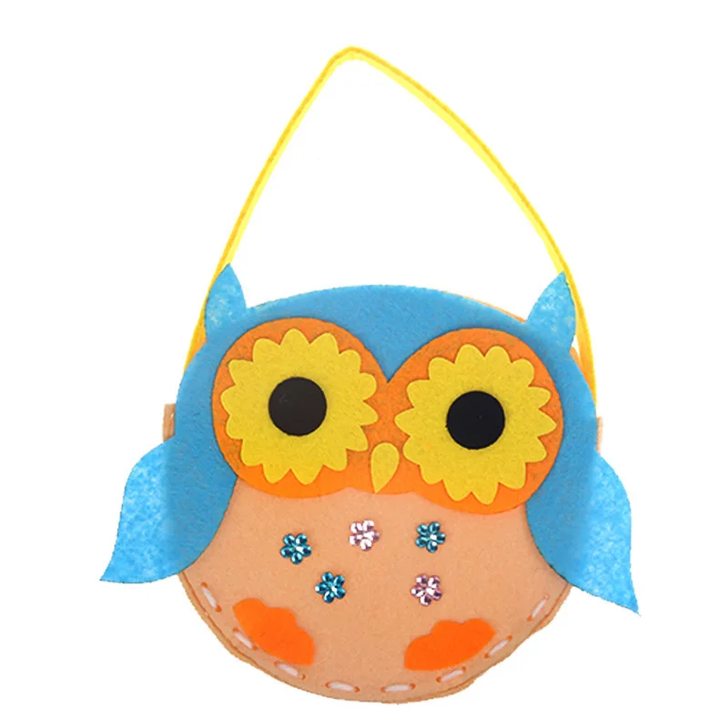 Наборы для ремесла для детей игрушка Нетканая ткань сумка DIY Dindergarten сумки ручной работы для вечерние или родитель-ребенок игрушки для детей - Цвет: Owl