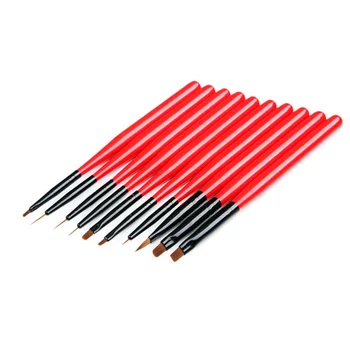 

10PCS Nail Art Tool Durable Multipurpose UV Glue Nail Glue Pen Manicure Painting Brush for Salon Home
