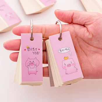 

100 Sheets Cute Note Pad Lovely Mini Notebook School Supply Vocabulary Writing Reciting Book Memo Pad