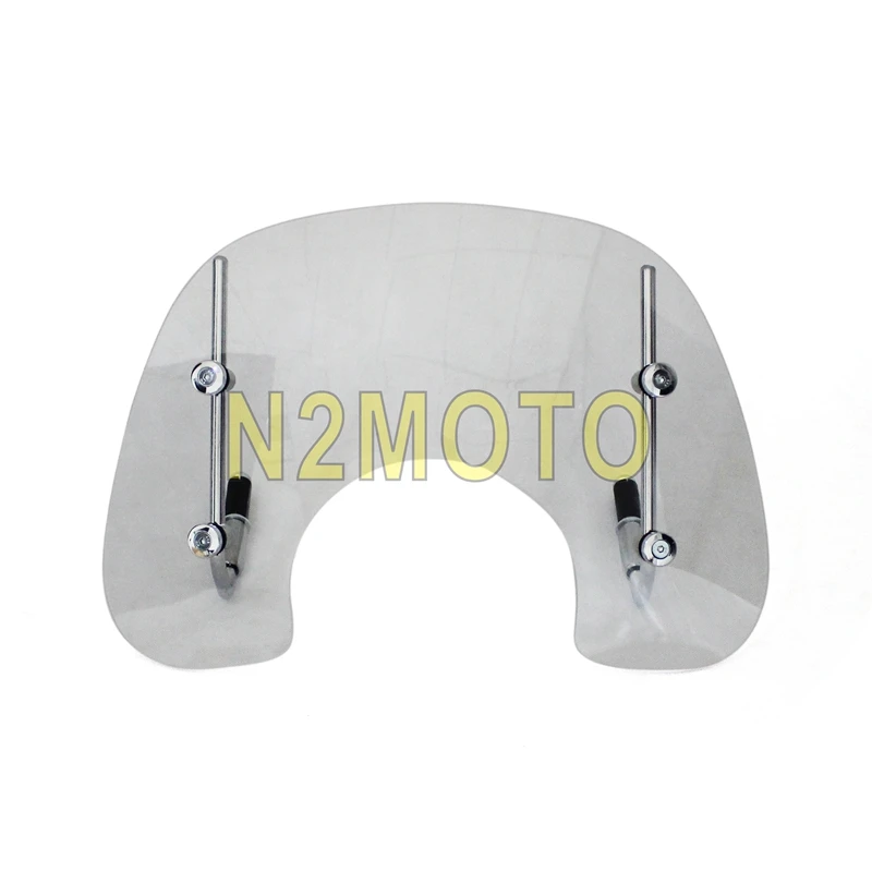 Для Vespa LX150 LX50 2005- Прозрачный ветровой экран дефлектор ветрового стекла экран Летающий экран с кронштейном - Цвет: clear