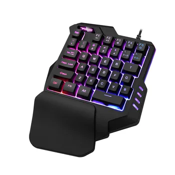 

One-Handed Mini Gaming Keypad Mechanical Gaming Keyboard RGB Backlit Portable Cool Light Game Controller For PC PS4 Xbox Gamer